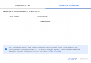 Conversieacties toevoegen