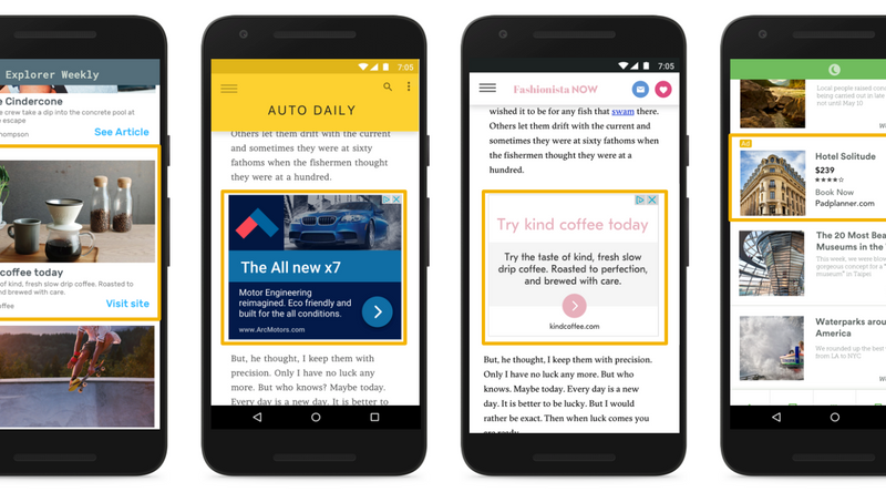 Responsieve display-advertentie op mobiel