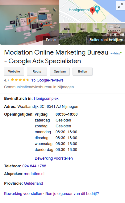 actueel bedrijfsprofiel - Online Marketing Bureau Modation